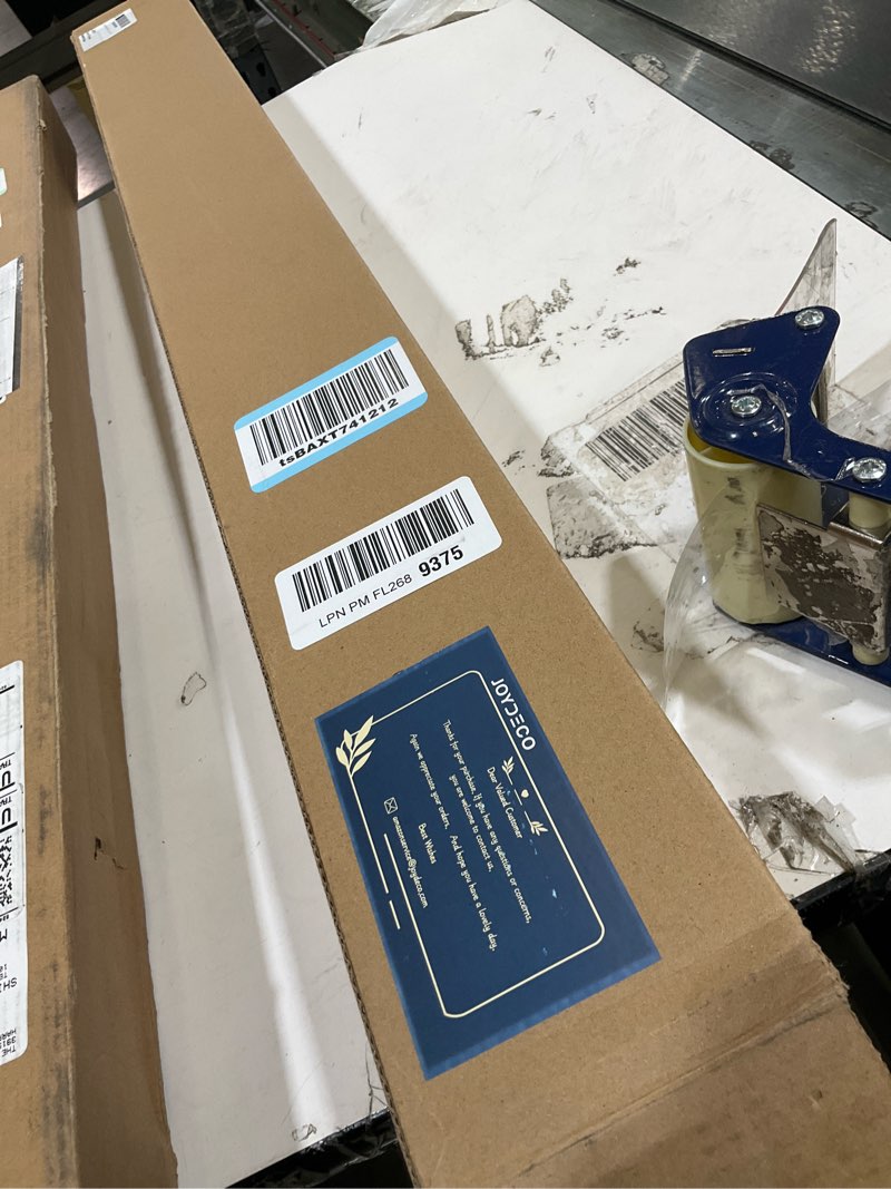 Condition photo showing Good Condition for joydeco no drill no tools blackout shades, free-stop cordless roller shades, thermal insulated blinds for indoor windows, easy install window blinds for home and office (beige, 35" w x 75" h) beige (no drill) 35"w x 75"h