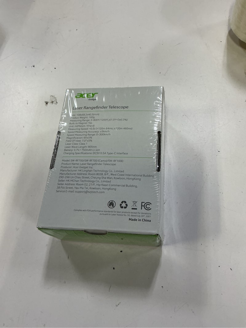 Condition photo showing New/Like New for Acer Gadget Golf Rangefinder with Slope - 800/1200Yards Range Finder for Hunting, 6X Magnification with Flag Pole Locking Vibration, Rechargeable Battery with Magnet Stripe, Golf Accessories for Men A-800Yards-Black