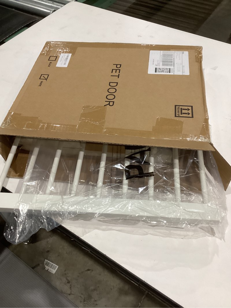 Condition photo showing Good Condition for Dog Gate Indoor for Small Dogs or Breeds, 10'' High Short Dog Gate to Step Over, 18“-45” Wide Small Pet Gate with 3 Extension Kits for Doorways & Stairs