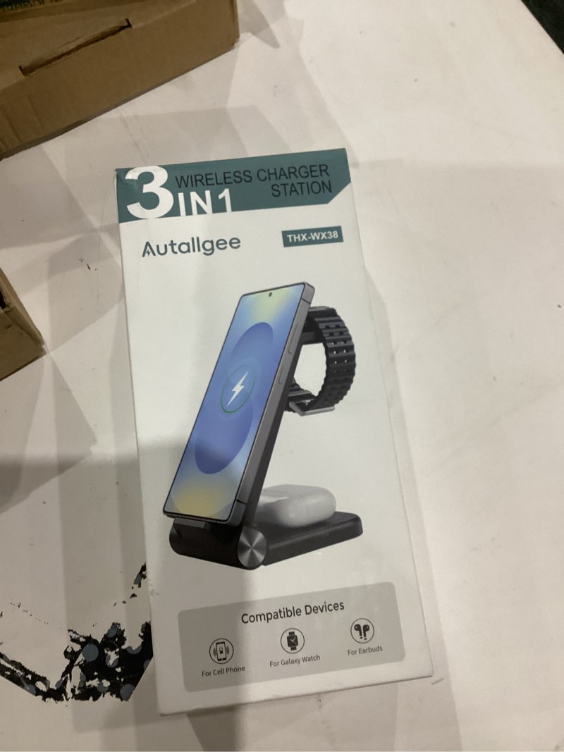 Wireless Charger for Samsung, 3 in 1 Wireless Charging Station for Samsung Galaxy Watch 8 7 6 5 4 3 