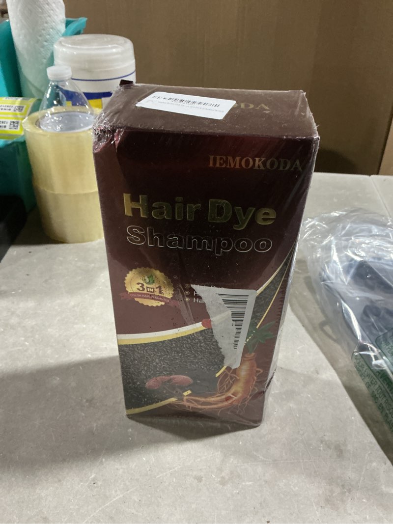 Condition photo showing Good Condition for instant chestnut brown hair dye shampoo for gray hair 3 in 1, natural hair color shampoo for women men, brown hair dye, long- lasting hair dye 16.9 fl oz (chestnut brown)