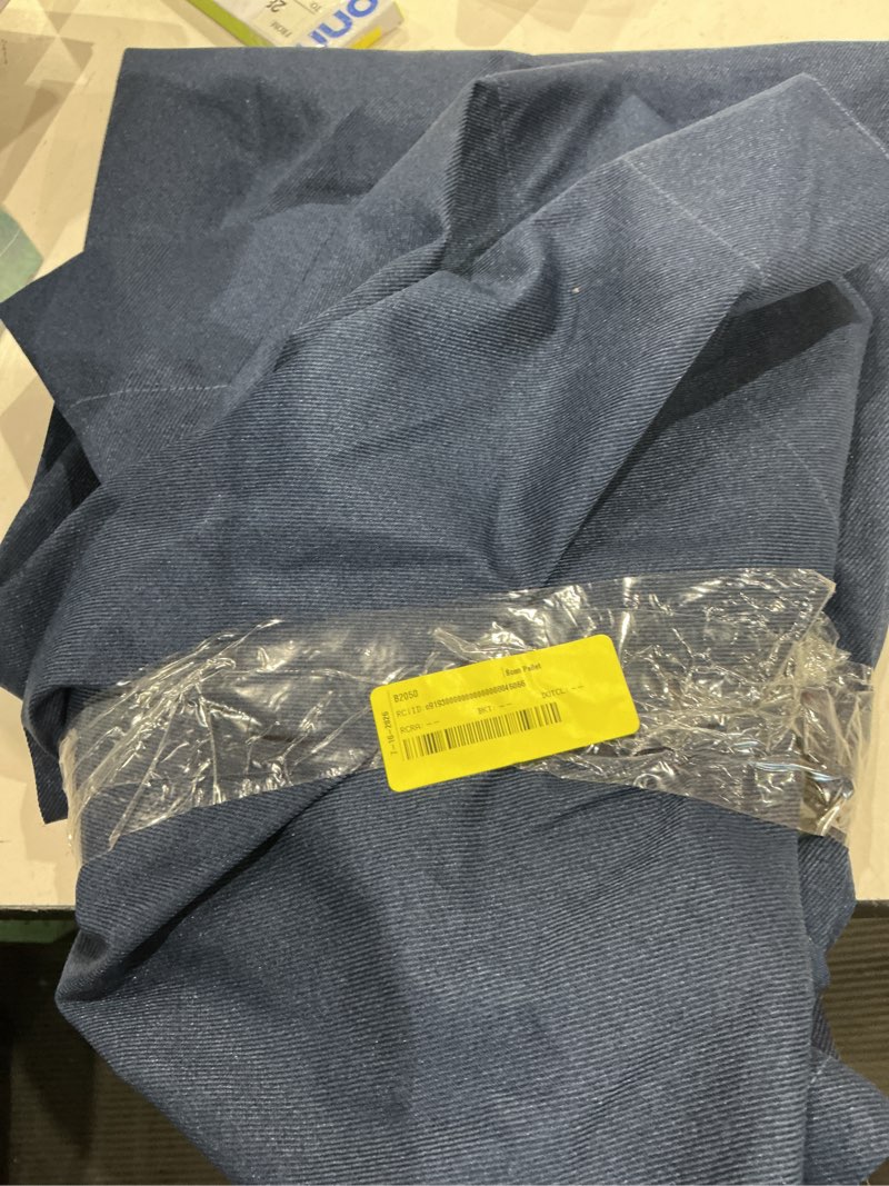Condition photo showing Good Condition for mainstays kids navy blue solid blackout rod pocket with back tabs curtain panel pair  of 1   30  w x 63  l