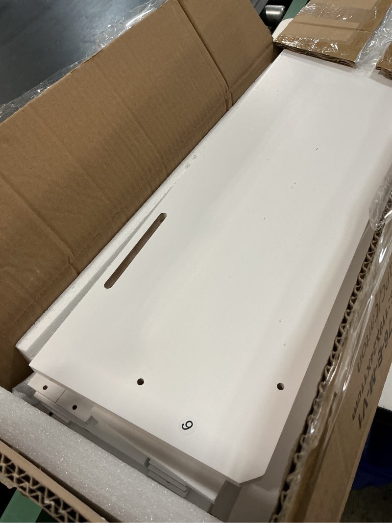 Condition photo showing As Is for high radiator cover wood cabinet: external 36 inch height white medium heater covers internal heights 35.5 inch vertical slats modern tall radiators shelf thicken mdf wooden kitchen bedroom cabinet vertical-m h36.22" x w43.7" x d7.5"