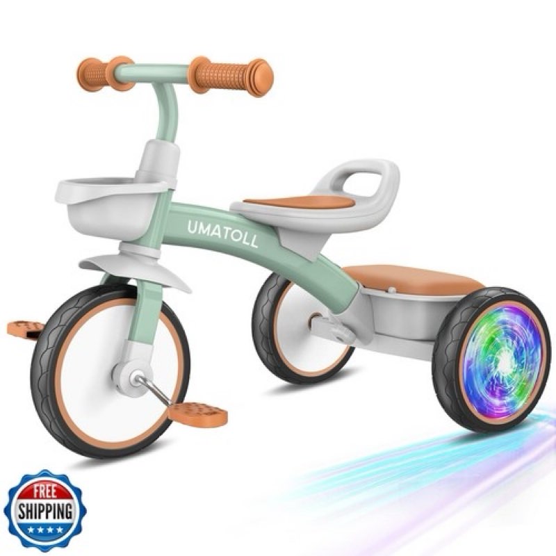 Umatoll Toddler Tricycle for 18 Month to 4 Year Old Boys Girls,Toddler Bike T