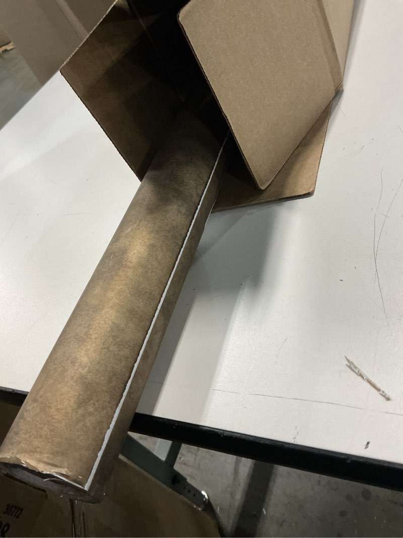 Condition photo showing Good Condition for extra wide large size copper peel and stick wallpaper 31.5"x158" gold/brown/grey modern self adhesive concrete cement industrial wall paper rust distressed metallic contact paper for bedroom walls 31.5" x 158" gold 2