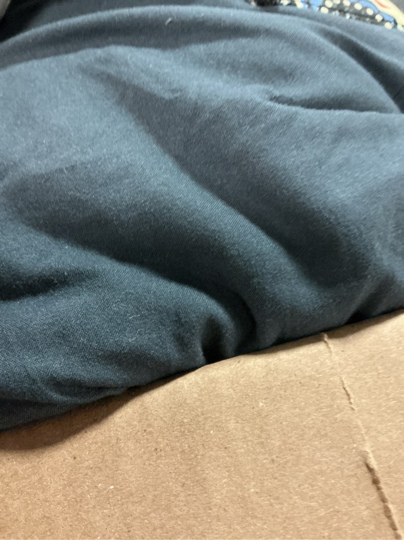 Condition photo showing Good Condition for WRENSONGE King Size Comforter Set - 3 Pieces Blue Grey Comforter Prewashed Soft Lightweight for All Seasons,Fluffy Down Alternative Comforter King Size with 2 Pillow Shams Blue Grey King(102"*90")