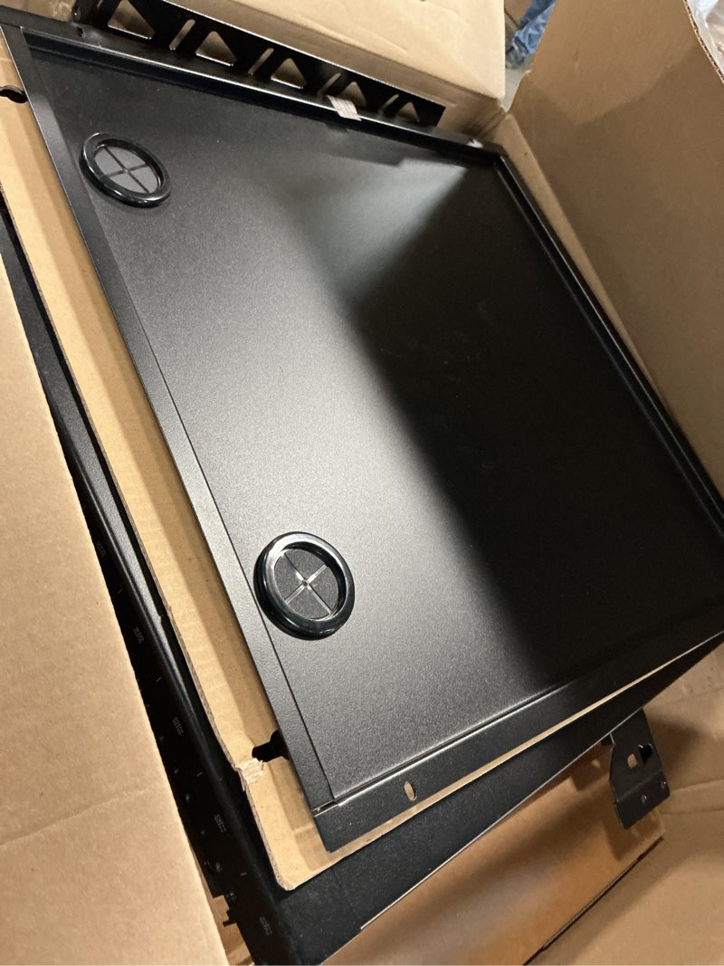 Condition photo showing Good Condition for Tecmojo 12U Open Frame Network Rack for IT & AV Gear, AV Rack Floor Standing or Wall Mounted,with 2 PCS 1U Rack Shelves & Mounting Hardware,Network Rack for 19" Networking,Audio and Video Device 12U without Casters