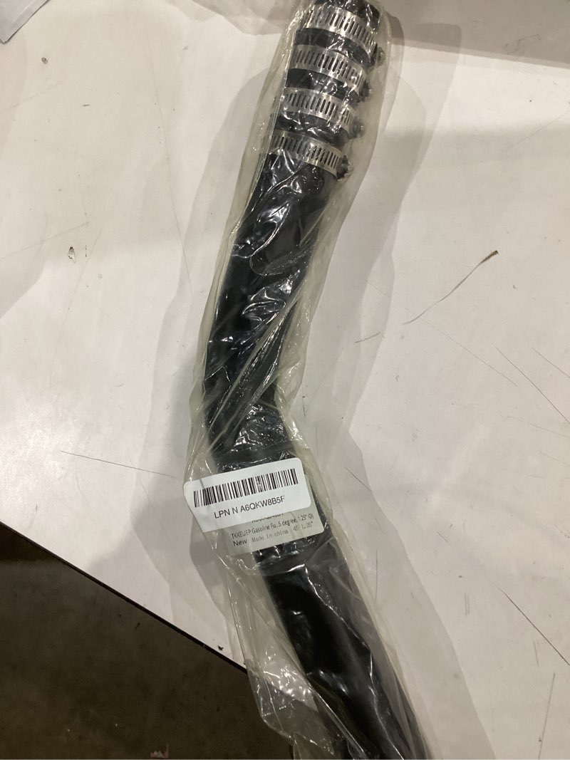 Condition photo showing As Is for Gasoline Fuel Filler Neck Hose with 4 Hose Clamps,1 1/4 inches Inside Diameter Fuel Filler Hose, Reinforced Gas tank filler hose (45 degree, 1.25" ID) 45 degree 1.25" ID