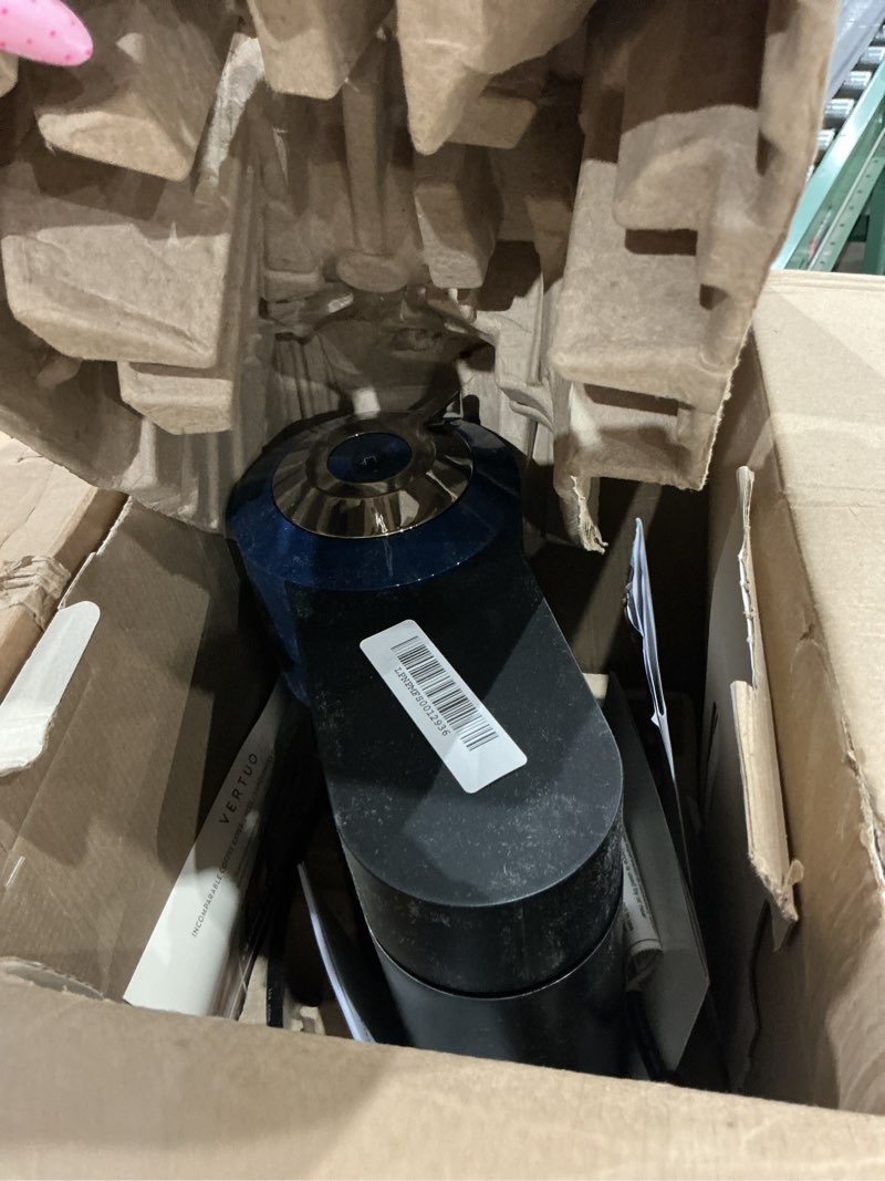 Condition photo showing As Is for nespresso vertuo next coffee and espresso maker by breville, navy machine only navy