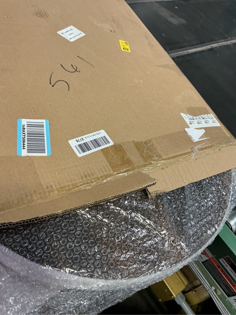 Condition photo showing Good Condition for Extra Large Round Ottoman Table Tray Round-24 - Rustic Wooden Serving Tray for Farmhouse Decorative Oversized Coffee Table Trays Living Room Kitchen Counter Breakfast Brown 24" Brown