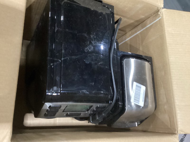 Condition photo showing Good Condition for Hamilton Beach FlexBrew Trio 2-Way Coffee Maker, Compatible with K-Cup Pods or Grounds, Combo, Single Serve & Full 12c Thermal Pot, Black and Stainless – Fast Brewing 12 Cups
