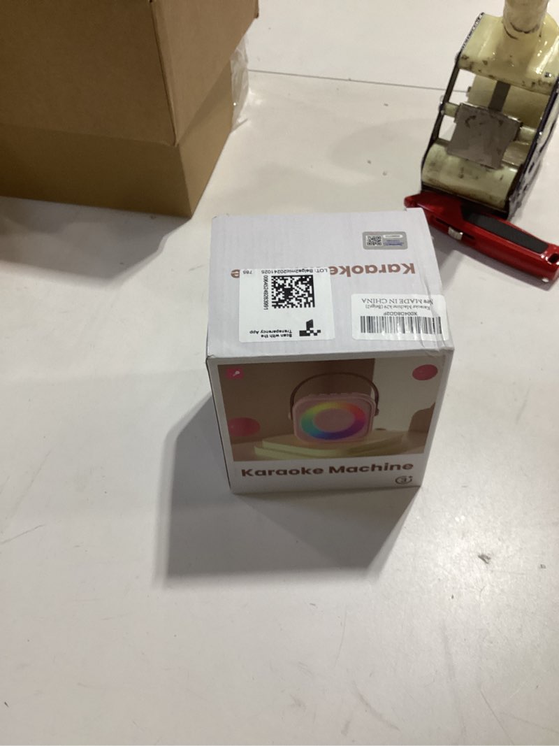 Condition photo showing New/Like New for Karaoke Machine for Kids, Karaoke Gifts for Girls Ages 4, 5, 6, 7, 8, 9, 10, 12 +Year Old Birthday Party, 4-12 Years Old Christmas Toys Gift for Girls Beige 2 Mics