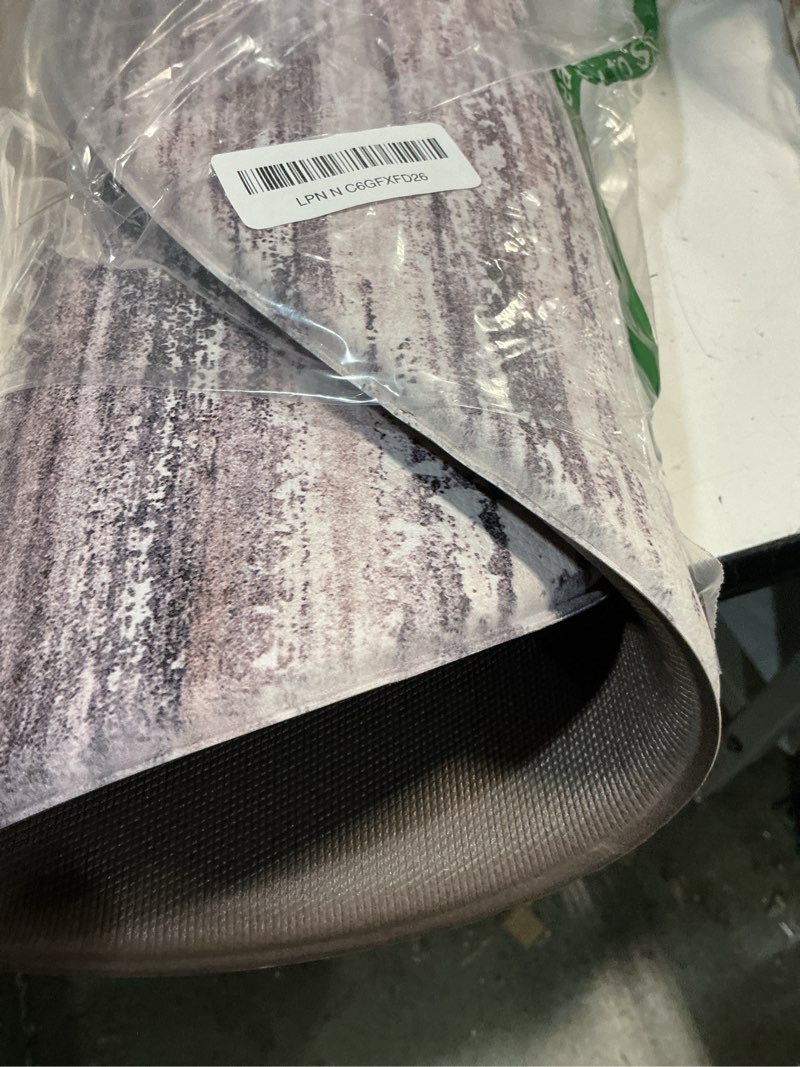 Condition photo showing Good Condition for kimode anti fatigue kitchen mats, black and grey half moon kitchen rug, 18"x28" padded kitchen mat for floor, comfort foam standing desk mat, cushioned kitchen mats for floor for laundry office sink 28"l x 18"w x 0.5"th black grey/multi