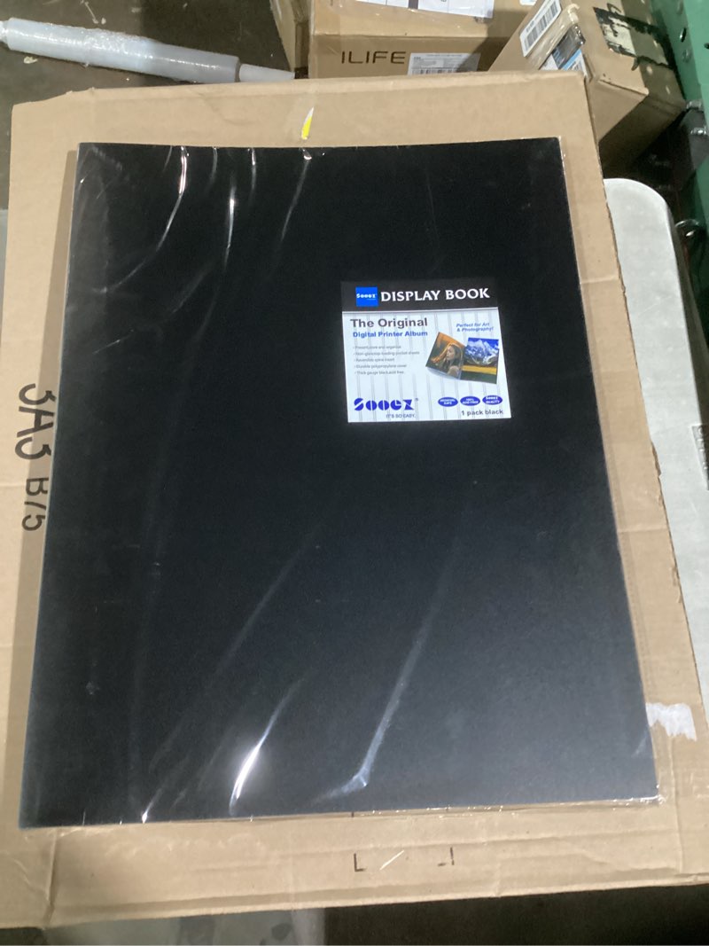 Condition photo showing New/Like New for Sooez Heavy Duty Binder with Plastic Sleeves 18"x24", Portfolio Folder with 30 Clear Sheet Protectors, Display 60 Pages, Presentation Book for Artwork, Sheet Music, Document