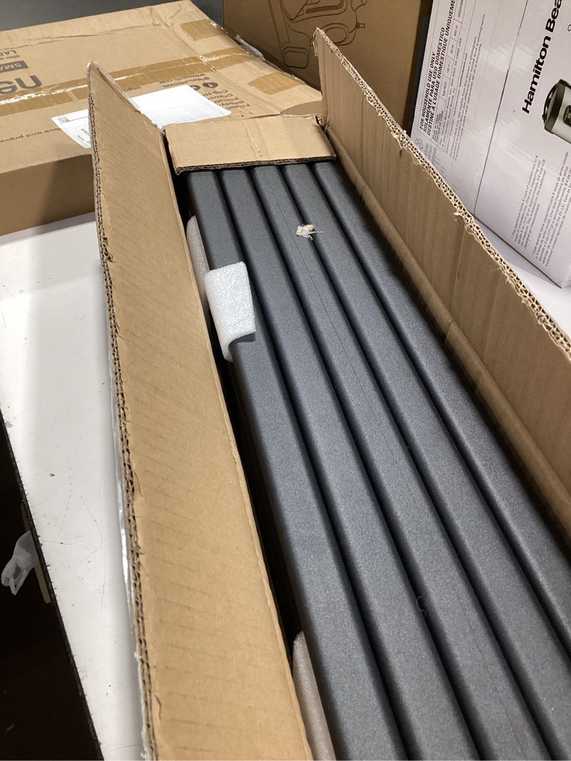 Condition photo showing Good Condition for 25 pack deck railing 26" deck balusters for deck systems, black hollow metal spindles for stair railing and porch railing, indoor outdoor use (1.5mm thick)