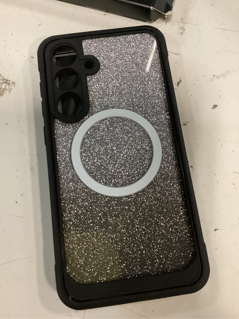 Condition photo showing Good Condition for hekodonk for galaxy s24 fe case magnetic,[compatible with magsafe][built-in tempered glass screen protector][glitter card] full body bling case for samsung galaxy s24 fe,amethyst purple galaxy s24 fe amethyst purple