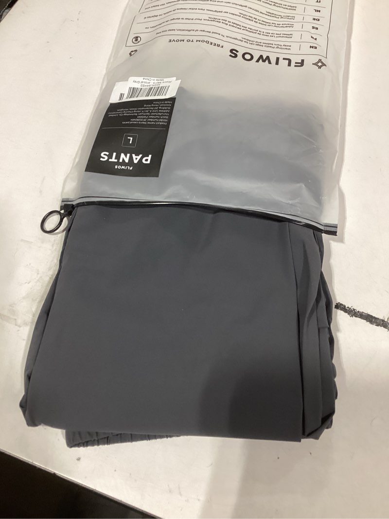 Condition photo showing Good Condition for Fliwos Men's Sweatpants, TriProof Stretch Track Pants with Zipper Pocket Drawstring Joggers Lightweight Pants Charcoal Gray Medium