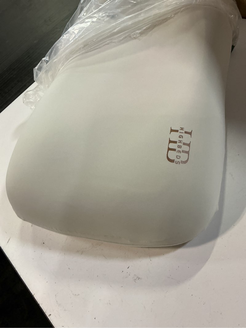 Condition photo showing Good Condition for highbeds cervical neck pillow - side sleeper pillow for neck pain relief, soft ergonomic memory foam pillows ice silk zipperless pillowcase, eco-friendly and durable material (white)