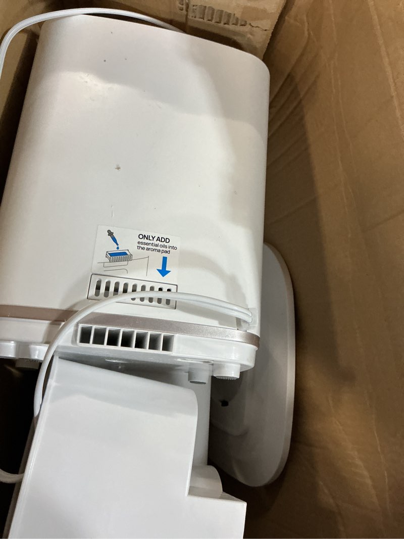 Condition photo showing As Is for DREO HM735S 11L Smart Humidifier Large Room 700 ft², 100H Cool Mist Air Humidifiers for Bedroom, Top-Fill, Clean Tank Technology, 26dB, Auto Mode, Aroma Box, RGB, Remote & APP Control, Baby, White