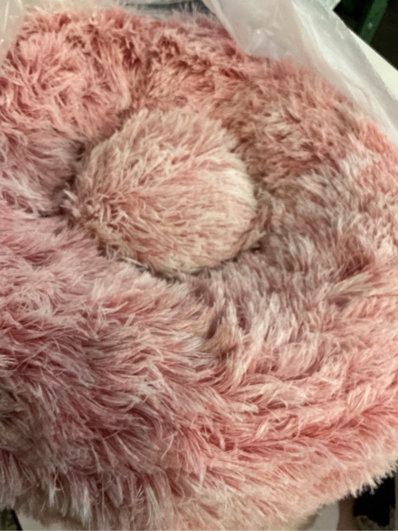 Condition photo showing Good Condition for washable dog bed mat crate pad soft fluffy pet kennel beds dog sleeping mattress for large jumbo medium small dogs, 30 x 19 inch, pink
