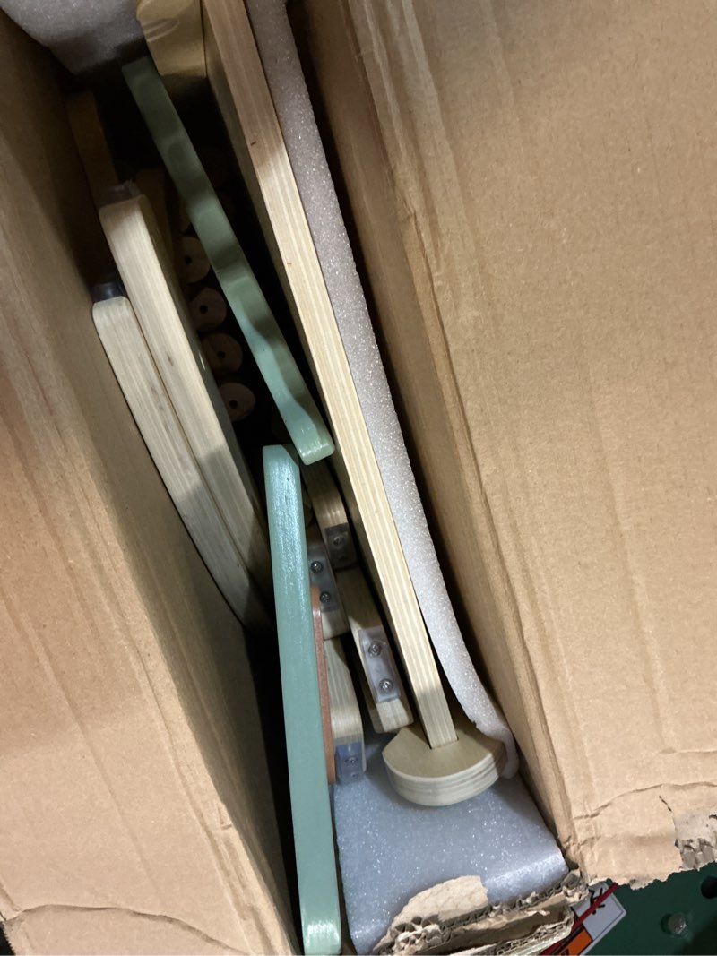 Condition photo showing As Is for Tiny Land Pikler Triangle Set,7-in-1 Foldable Montessori Toddler Climbing Toys Indoor, Wooden Playground Jungle Gym for Kids, Climber Gift for Boys & Girls Toddler Climbing Toys (Morandi)