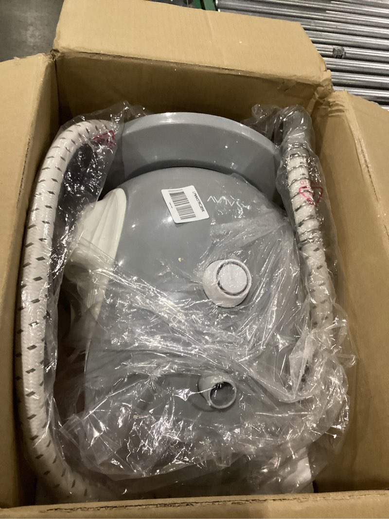 Condition photo showing As Is for salav gs45-dj professional upright garment steamer with roll wheels, multi-function extra wide hanger, fabric brush & mini ironing paddle, 1500 watts, silver