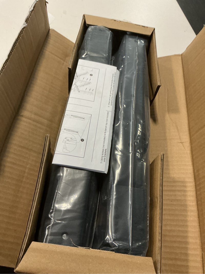 Condition photo showing Good Condition for EVERHANGER 18 inch Folding Shelf Brackets for Garage, Heavy Duty Collapsible Shelf Bracket Steel Wall Mounted Table Brackets (Pack of 2, No Board) 2 Pack