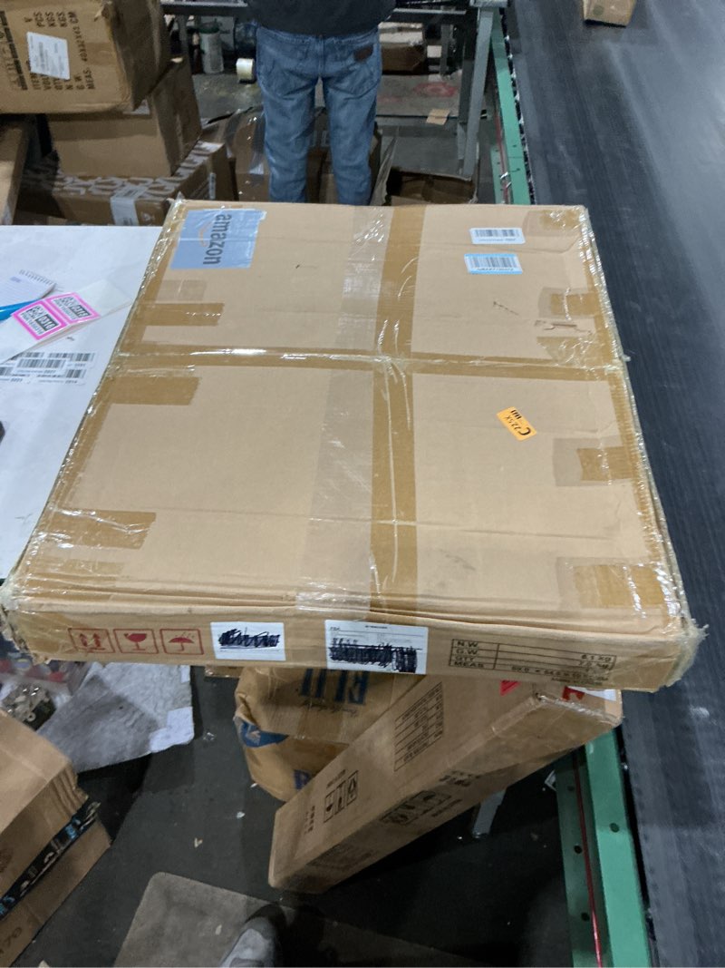 Condition photo showing New/Like New for Laundry Hamper with Lid, 160L Rattan Wicker Laundry Basket with Wheels, Handwoven Laundry Hamper 2-Section with Storage shelf(42.3 Gal), Laundry Sorter Basket with Removable Liner, Brown HLH032BR 29.5”L x 13”W x26.4”H Brown