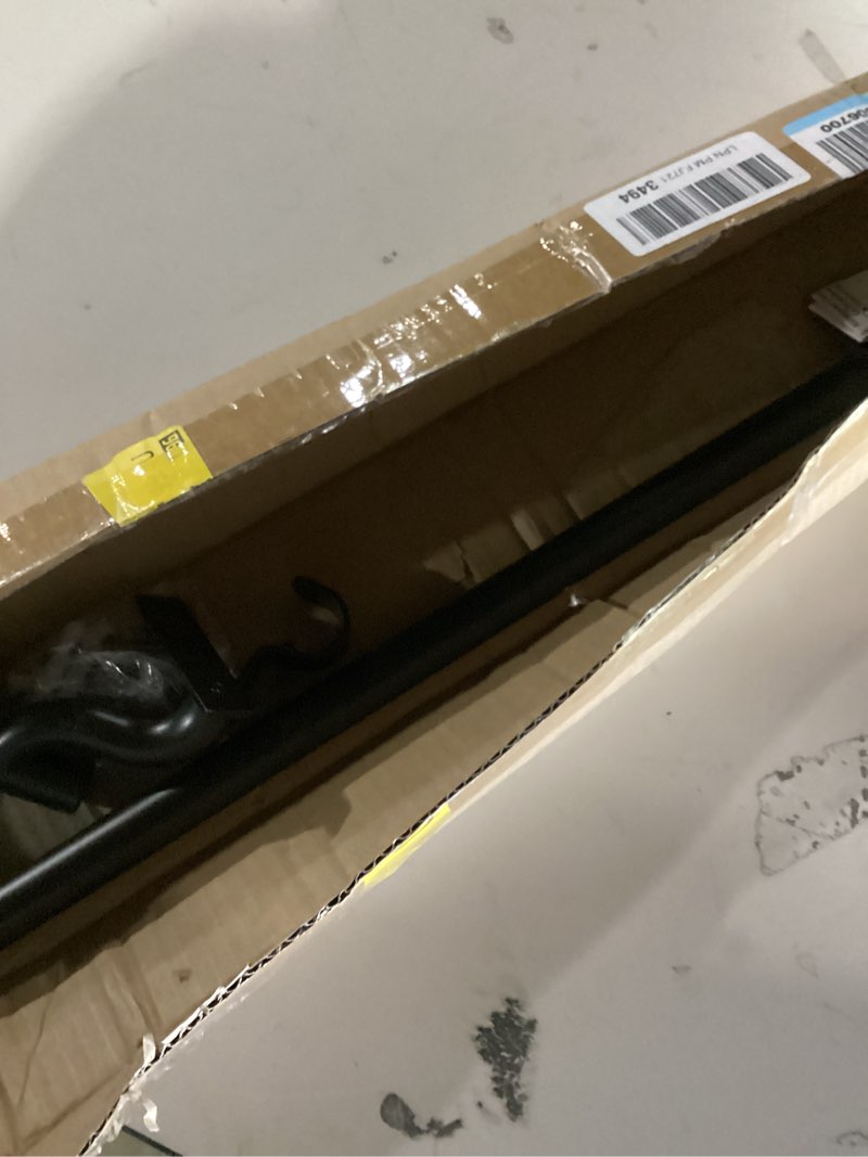 Condition photo showing Good Condition for zenna home curtain rods for windows 48 to 120 inches, adjustable single decorative café rod, easy to install window curtain rod with perfect leveling and no measuring, with round finials, black 48" to 120"