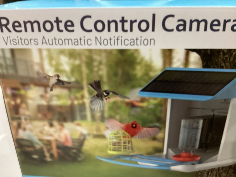 Condition photo showing As Is for Bird Feeder with Camera, Free AI Forever for 11,000+ Species, 64G TF Card & 1080P HD, Solar-Powered Wireless Outdoor Design, App Alerts & Two-Way Audio for Garden (Sky Blue) BF002 Sky Blue