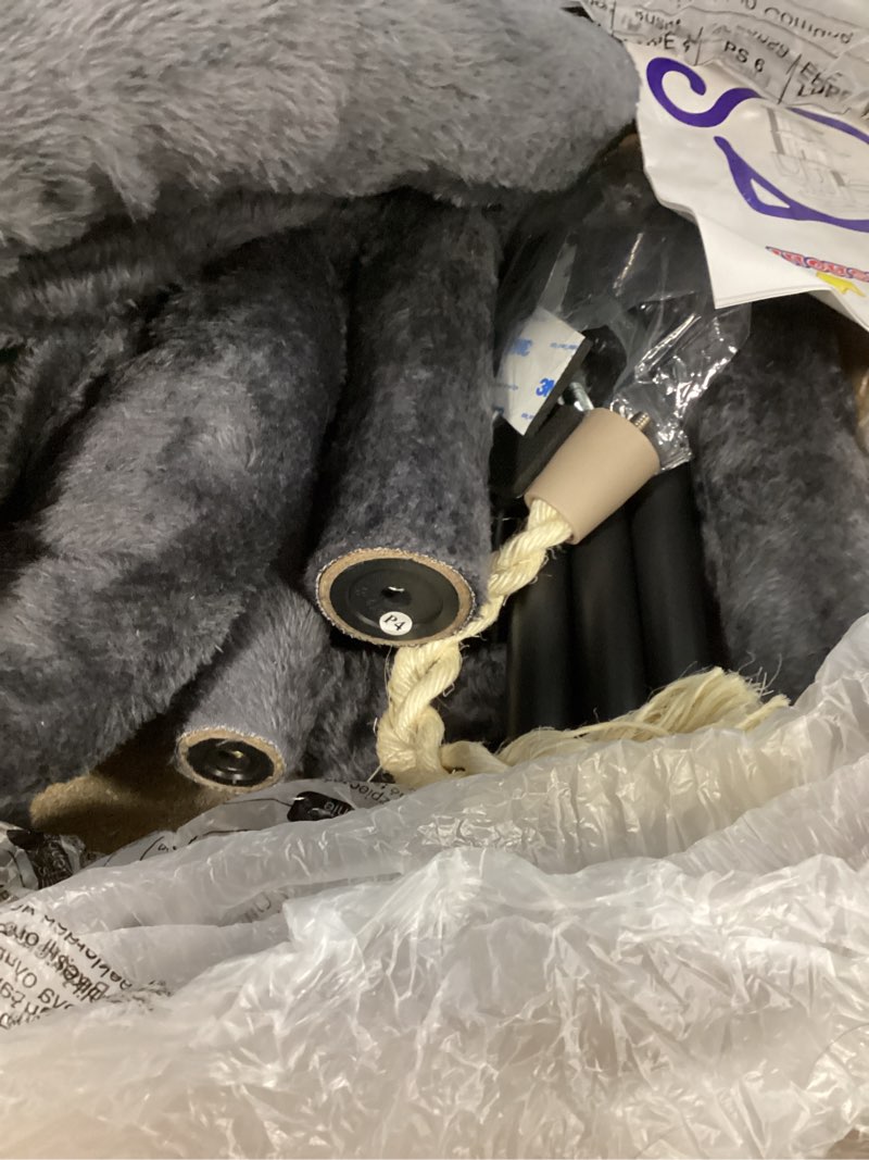 Condition photo showing As Is for Cat Tree, Cat Tower for Indoor Cats, 43.3 inch Cat Tree Tower with Sturdy Steel Tube, Hammock, Cat Condo for Small Cats and Kittens, Scratching Post, Smoky Gray GCT004SG 43.3 inches Smoky gray