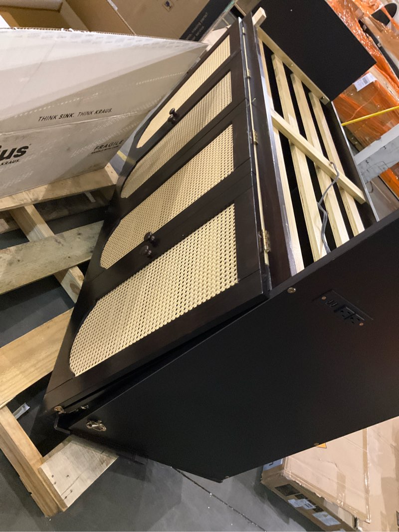 Rattan 4 door cabinet