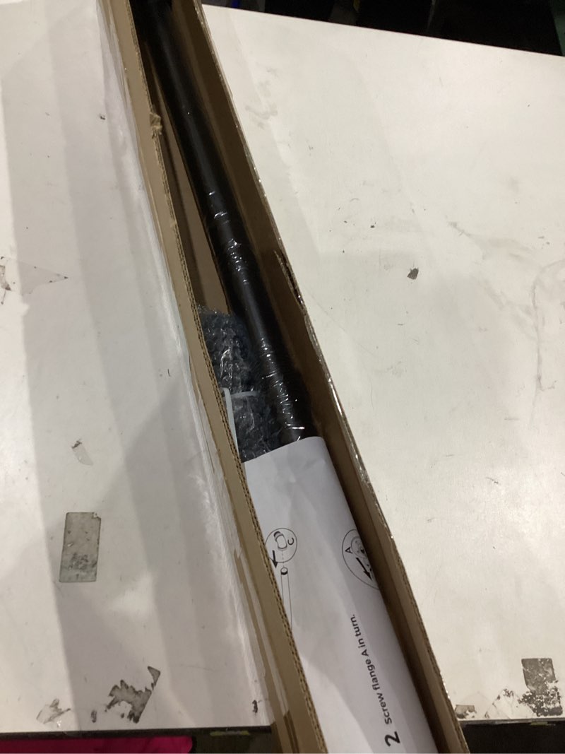 Condition photo showing Good Condition for Industrial Pipe Stair Handrail, Wall-Mounted Metal Hand Rail for Indoor & Outdoor Steps, Black Galvanized Iron, Vintage Farmhouse Style, Heavy Duty Support for Stairs & Porch (Black, 3.3ft) 3.3ft Black