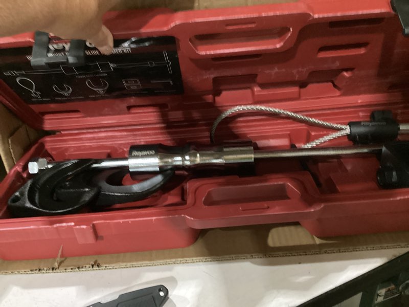 Condition photo showing Good Condition for reywoo inner cv axle puller set, cv axle removal tool with heavy duty slide hammer, cv joint fork outer cv joint adapter and steel cable adapter, front wheel drive axle half shaft removal tool kit