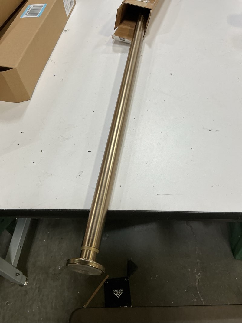 Condition photo showing Good Condition for ivilon tension curtain rod - spring tension rod for windows or shower, 36 to 54 inch. warm gold 36" to 54" warm gold