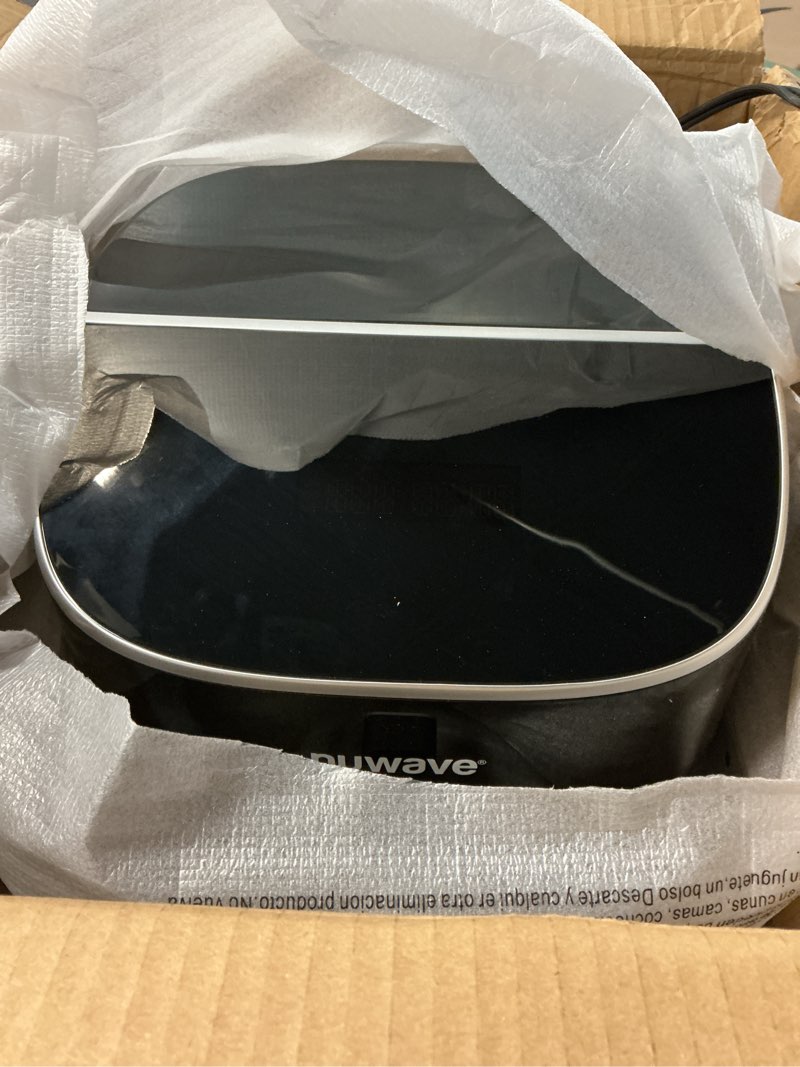 Condition photo showing Good Condition for Nuwave Brio Plus 8 Qt Air Fryer, PFAS Free, New & Improved, Digital Touch Screen, Cool White Display, 50°F~400°F in Precise 5°, 5 Cook Functions, 100 Presets & 50 Memory, 3 Wattages 700, 1500, 1800 Black