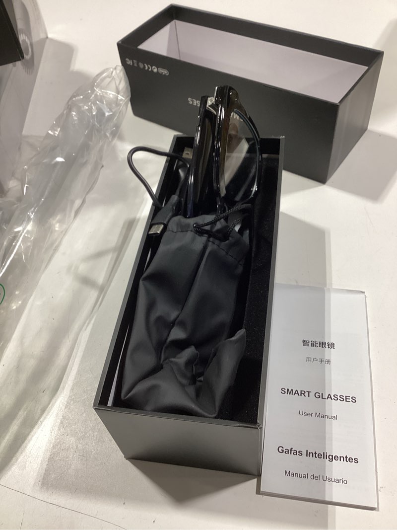 Condition photo showing Good Condition for ai smart camera glasses: hd 1080p video recording and photo taking, translation, assistant conversation, suitable for outdoor and indoor, cycling, hiking travel (transparent anti-blue light)