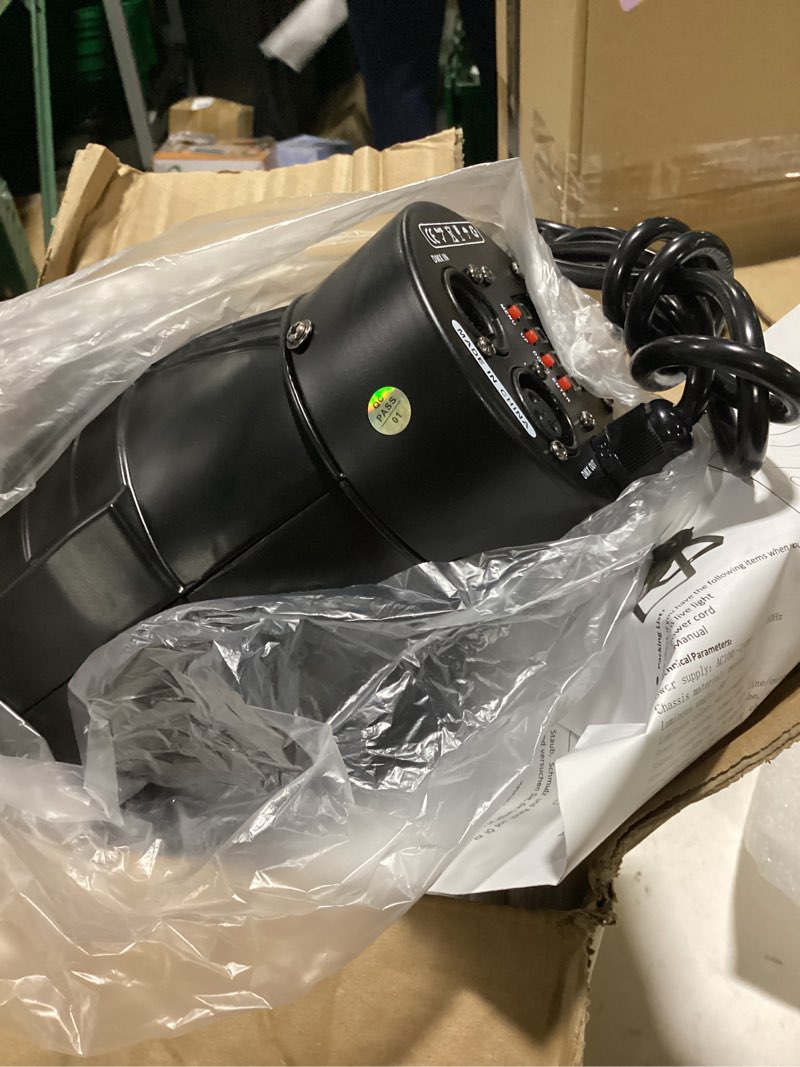 Condition photo showing Good Condition for holdlamp spotlight cob led stage light par lights party warm cold white dmx spotlights portable metal housing strobe light bright for church, concert, theater, photostudio, live show (1 pack)