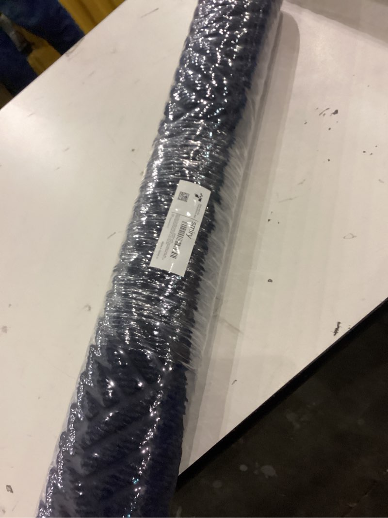 Condition photo showing New/Like New for Smiry Front Door Mat Outside Entrance, Heavy Duty Outdoor Indoor Natural Rubber Doormat, Non Slip, Trap Dirt and Moisture, Easy Clean, Low Profile Patio Porch Entryway Mat, 47x32, Navy Blue Navy Blue Rectangular 47" x 32"