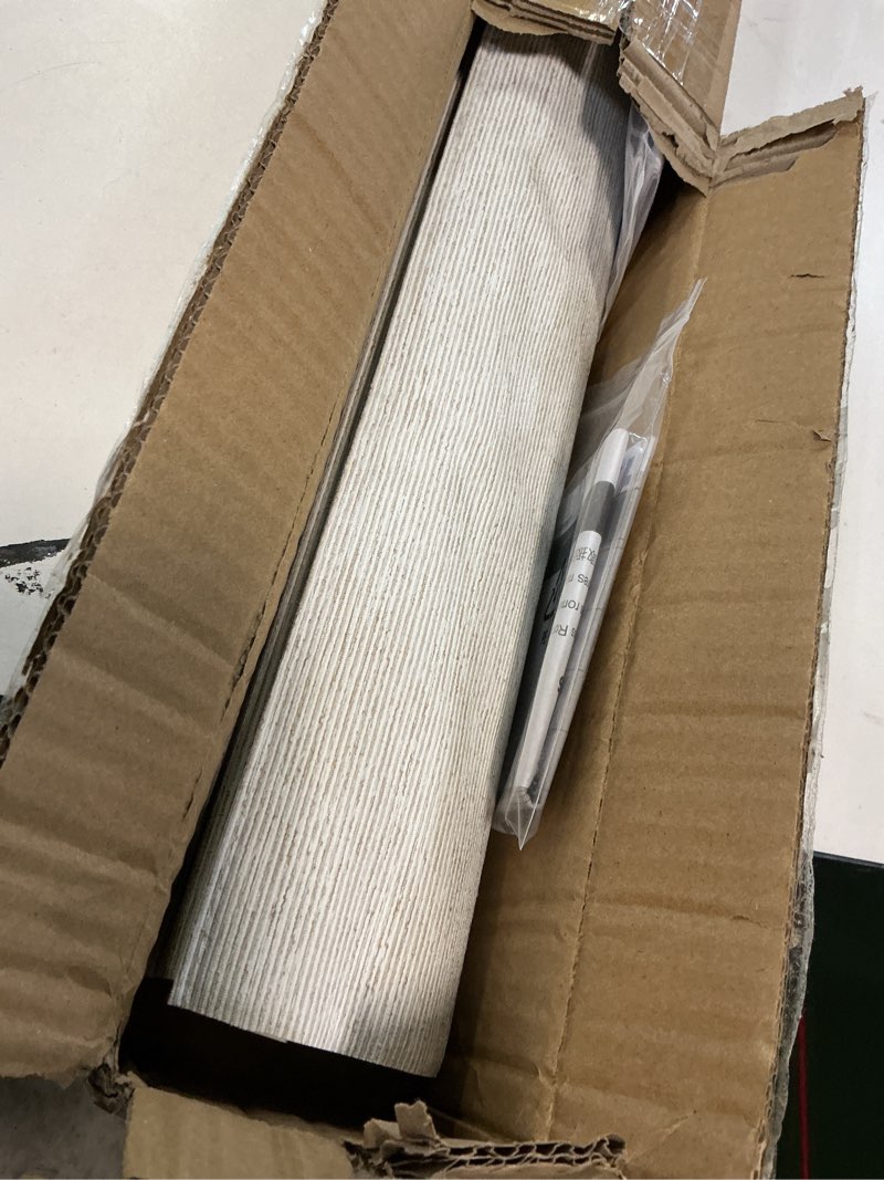 Condition photo showing As Is for 100% Blackout Cordless Roman Shades for Indoor Windows & French Doors, 29 3/4" W × 60" H - Blackout - Beige Blackout - Beige 29 3/4" W × 60" H