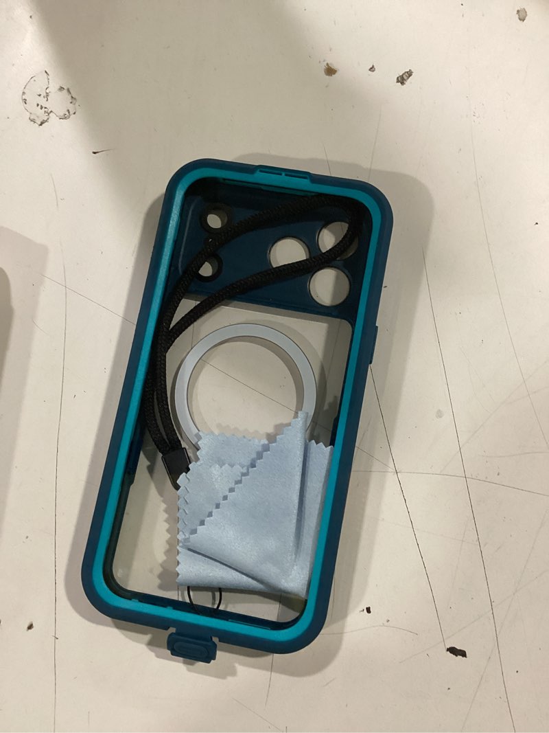 Condition photo showing Good Condition for GOLDJU 2025 New Magnetic for iPhone 17 Pro Max Case-Waterproof, Built-in Screen & Camera Protector-IP68 Underwater Full Body 16FT Military Dropproof Shockproof Case for 17 Pro Max 6.9'' Blue Blue for iPhone 17 Pro Max