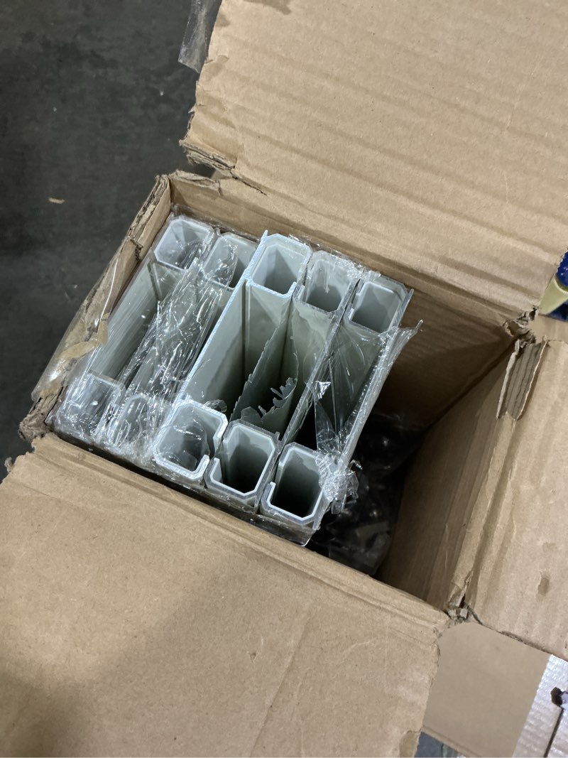 Condition photo showing Good Condition for Ceiling Curtain Track Set - Dual Track Ceiling Mount 12ft, Heavy-Duty Double Track Rails with Silent Slides, Room Divider Double Track System, Includes Hooks/Clips/Brackets, White