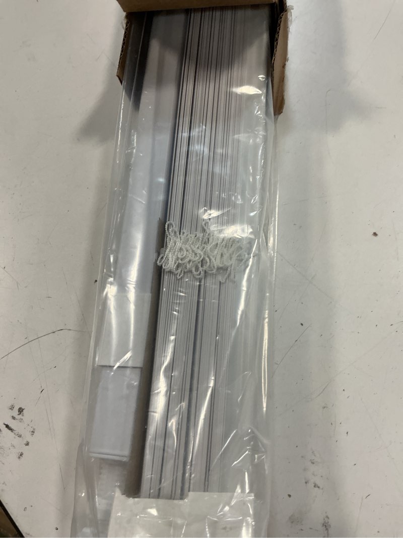 Condition photo showing Good Condition for LazBlinds No Tools No Drill 1" Vinyl Mini Blinds, Cordless Blinds for Windows, Light Filtering Horizontal Window Blinds & Shades, 37" W x 64" H, White Cordless-white 37" W x 64" H