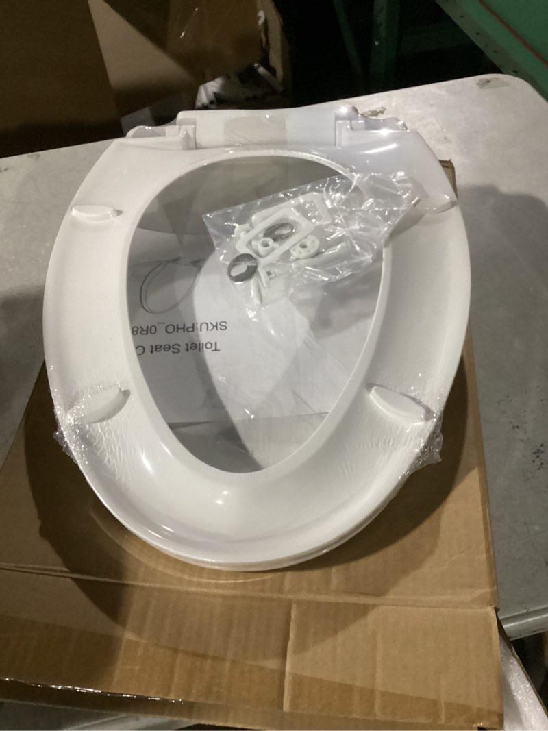 Condition photo showing New/Like New for Toilet Seat, Elongated Toilet Seat with Toddler Seat Built in, Potty Training Toilet Seat Elongated Fits Both Adult and Child, with Slow Close and Magnets- Elongated White Elongated With Toddler Seat
