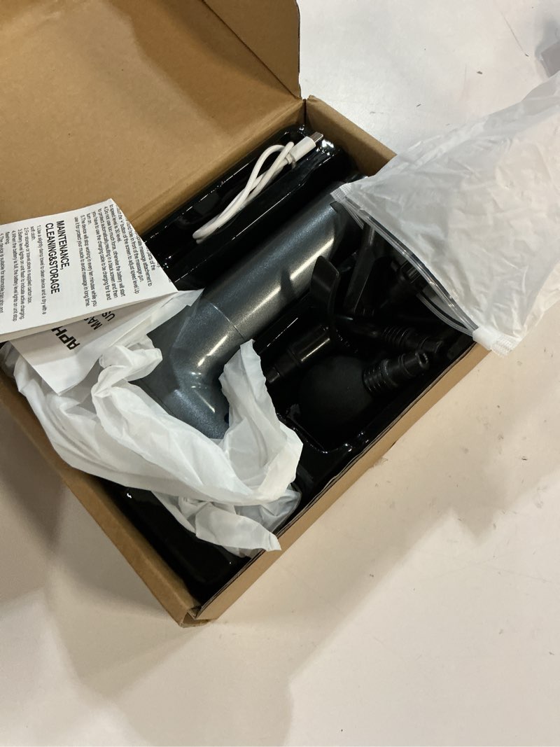 Condition photo showing Good Condition for Massage Gun, Muscle Massage Gun for Athletes Handheld Electric Deep Tissue Back Massager, Percussion Massage Device for Pain Relief with 30 Speed Levels 9 Heads,Father's Day Gifts