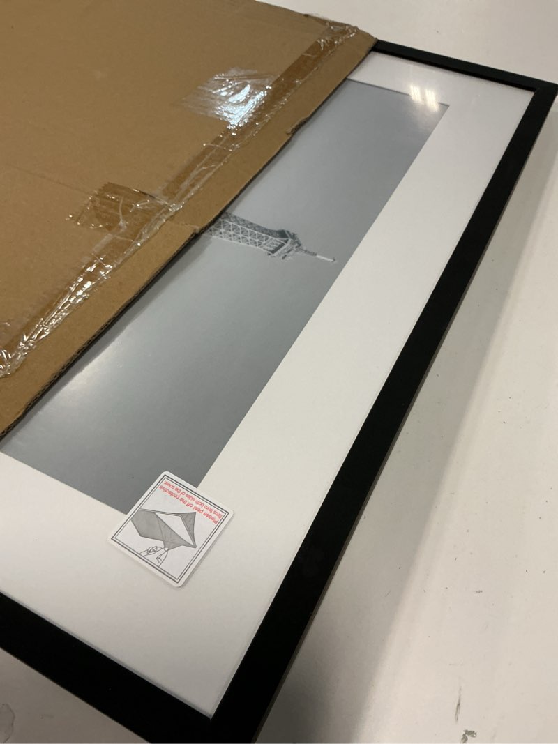 Condition photo showing Good Condition for upsimples 20x20 Picture Frame, Display Pictures 16x16 with Mat or 20 x 20 Without, Wall Hanging Puzzle Frames, Black, 1 Pack Black 20x20