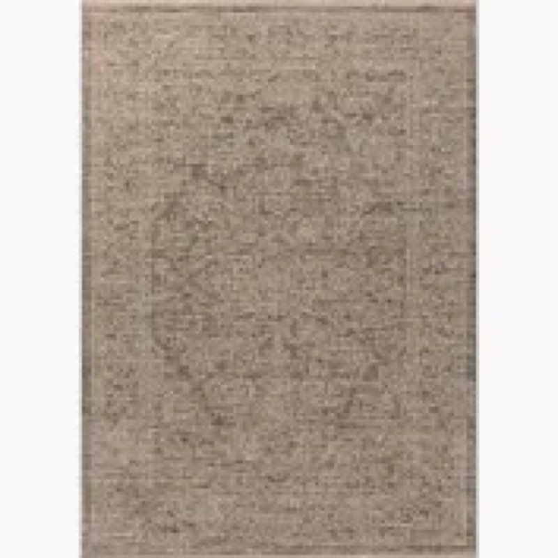 Loloi Newman Collection NEW-01 Slate/Natural 6'-7" x 9'-10" .37" Pile Height, Area Rug, Soft, Durabl