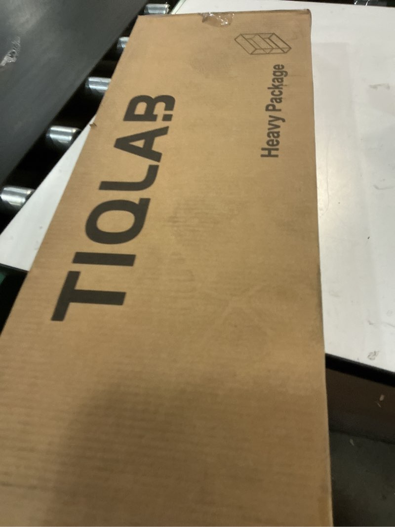 Condition photo showing New/Like New for TIQLAB Small Entryway Table, 29.5" Narrow Console Table with Shelves, Sofa Table, Couch Table, Side Table, Entry Table for Hallway, Living Room, Small Space, Black