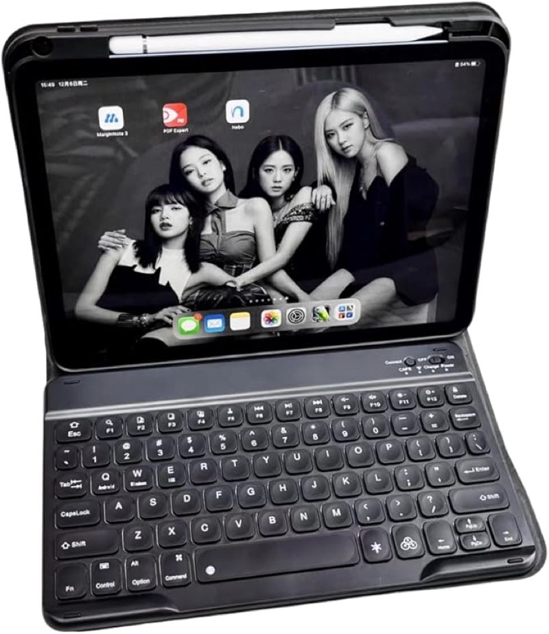 AnMengXinLing Keyboard Case for iPad Pro 11 2022/2021/2020, Case for iPad Pro 11 4th/3rd/2nd Generation with Keyboard and Pencil Holder Magnetically Detachable Wireless Keyboard, Balck