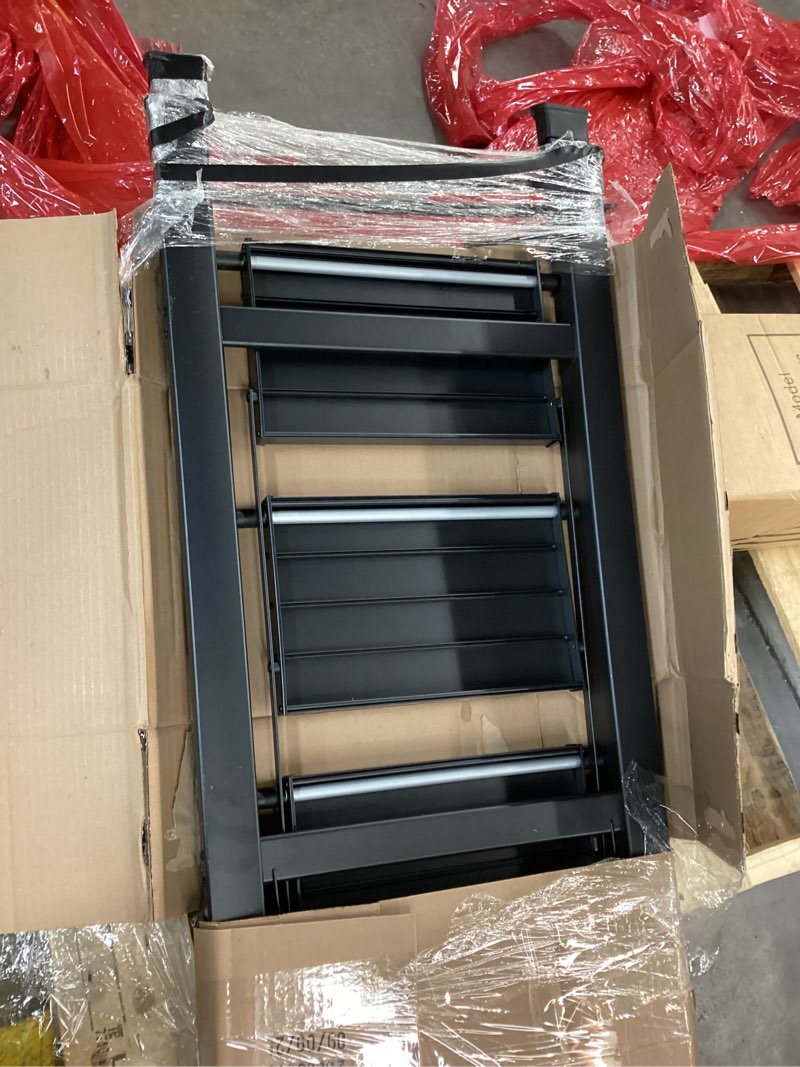 Condition photo showing As Is for GameGem 6 Step Ladder for 12 Feet High Ceiling, Lightweight Aluminum Folding Step Stool with Convenient Handgrip, Stepladders with Anti-Slip and Wide Pedal for Home Use Space Saving - Black Black 6 Step